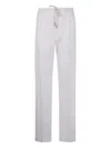 Tagliatore Cotton Straight-leg Trousers In White