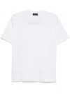 Tagliatore Men White Cotton Jersey Crewneck T-shirt