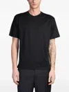 Tagliatore Short Sleeve Round Neck Plain T-shirt In Black