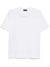 Tagliatore Men White Cotton Jersey Crewneck T-shirt In White