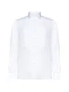 Tagliatore Cotton Tuxedo Shirt In White