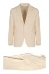 Tagliatore Two-button Textured-effect Suit In Neutral