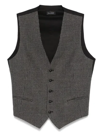Tagliatore Weste Aus Baumwolle In Black
