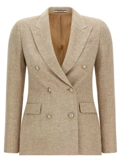 Tagliatore Cotton Women's Blazer In Neutral