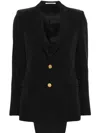 Tagliatore Crepe Single-breasted Suit In Black