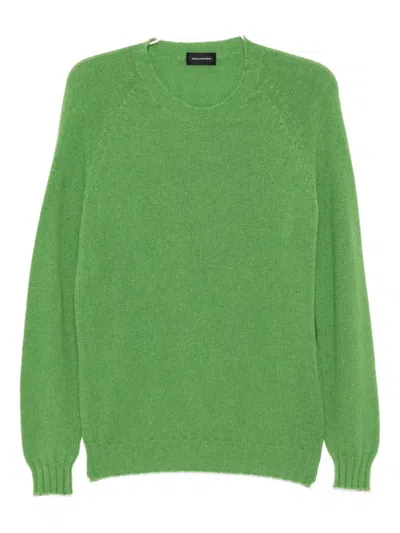 Tagliatore Crew-neck Cashmere Sweater In Green
