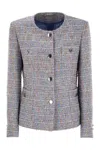 Tagliatore Crew-neck Jacket With Front Pockets