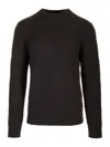 Tagliatore Crew Neck Sweater Knitwear Brown In Brown