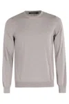 Tagliatore Crew Neck Sweater In Turtledove In Gray