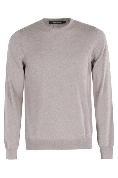 TAGLIATORE CREW NECK SWEATER IN TURTLEDOVE