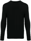Tagliatore Cable-knit Virgin-wool Sweater In Black