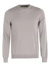 Tagliatore Crew Neck Sweater In Turtledove In Gray