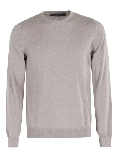 Tagliatore Crew Neck Sweater In Turtledove In Gray