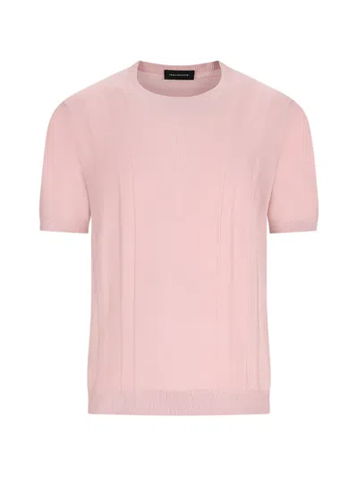 Tagliatore Crew-neck T-shirt In Pink