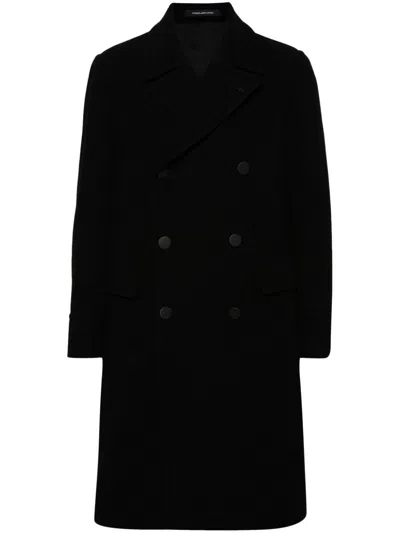 Tagliatore Cappotto 2 Petti Sfoderato Londra Grigio 90 Lana 10 Cachemire Coats Black
