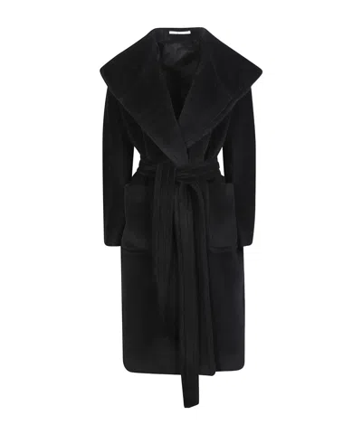 Tagliatore Daisy Belted Coat In Black