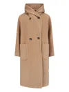 Tagliatore Daisy Hooded Double-breasted Coat In Brown
