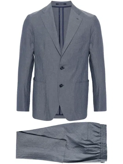 Tagliatore Dakar Single-breasted Suit In Blue