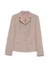 Tagliatore Patch Pocket Wool Blazer In Pink