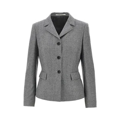 Tagliatore 'daria' Super 110's Wool Jacket In Gray