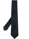 Tagliatore Dark Blue Plain Tie In Blue