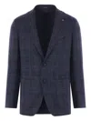Tagliatore Dark Blue Tailored Jacket In Blue