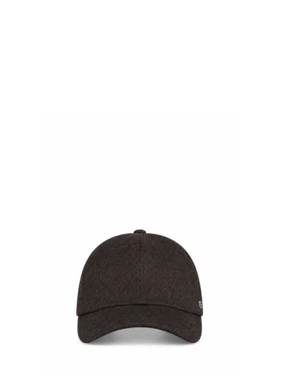 Tagliatore Dark Brown Virgin Wool Denver Baseball Cap