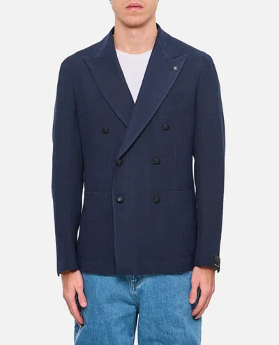 TAGLIATORE DARK DOUBLE-BREASTED BLAZER
