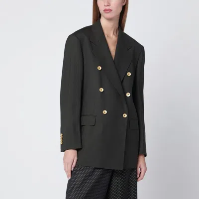 TAGLIATORE TAGLIATORE DARK GREEN WOOLBLEND DOUBLEBREASTED JACKET