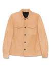 Tagliatore Suede Jacket In Nude
