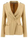 Tagliatore Darlene Double-breasted Linen Blazer In Neutral
