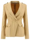 Tagliatore Darlene Double-breasted Linen Blazer In Neutral
