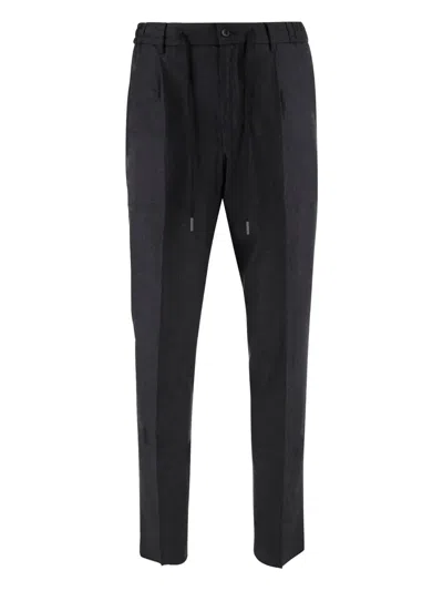 TAGLIATORE DART-DETAIL DRAWSTRING TROUSERS