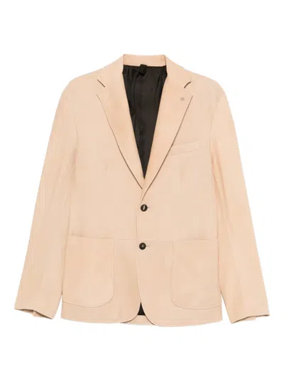 Tagliatore Davies Patch-pocket Jacket In Neutral