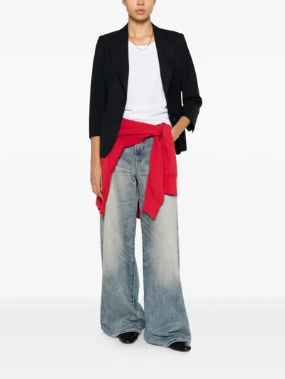 Tagliatore Debra Single-breasted Patch-pocket Blazer In Blue