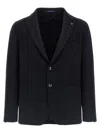 Tagliatore Square Pattern Blazer With Multiple Pockets