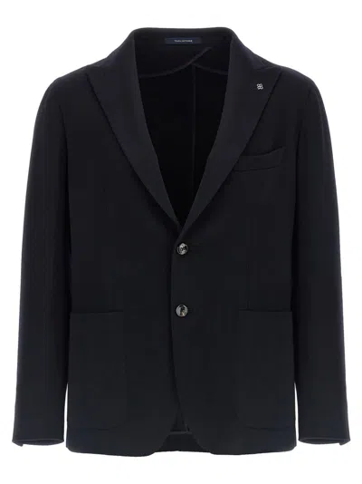 TAGLIATORE DECONSTRUCTED BLACK CASHMERE BLAZER
