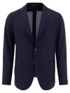 Tagliatore Single-breasted Virgin Wool And Cashmere Blazer In Blue