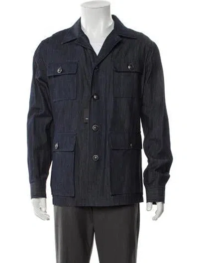 Pre-owned Tagliatore Denim Jacket In Blue