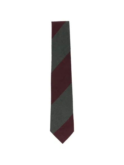 Tagliatore Diagonal-stripe Silk Tie In Multi