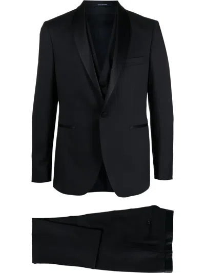 Tagliatore Dinner Suit Set In Blau