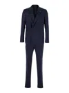 Tagliatore Black Double-breasted Tuxedo Suit With Covered Buttons