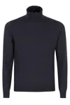 Tagliatore Turtleneck Virgin-wool Sweater In Blu
