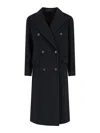 Tagliatore Structured Double-breasted Jacket With Flap Pockets In Black