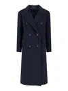 Tagliatore Jole Coat Midi Double-breasted - Navy Blue In Blue