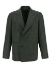 Tagliatore Double Breased Bottoned Blazer Montecarlo In Green
