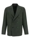 Tagliatore Double Breased Bottoned Blazer Montecarlo In Green