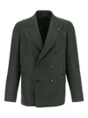 Tagliatore Double Breased Bottoned Blazer Montecarlo In Green