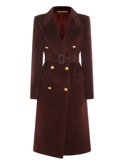 TAGLIATORE DOUBLE-BREASTED BELTED COAT