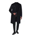Tagliatore Wool Coat With Double-breasted Design And Belt In Black